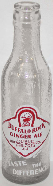 Vintage soda pop bottle BUFFALO ROCK GINGER ALE horseshoe Birmingham Alabama