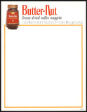 Vintage letterhead BUTTER-NUT Freeze Dried Coffee Nuggets jar pictured n-mint+
