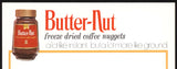 Vintage letterhead BUTTER-NUT Freeze Dried Coffee Nuggets jar pictured n-mint+