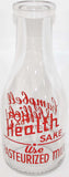 Vintage milk bottle CAMPBELL SHEFFIELD DAIRY Kansas City TRPQ 1940 pyro quart