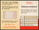 Vintage pamphlet CARLING Draft Beer Facts Red Cap Ale Black Label new old stock