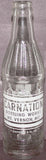 Vintage ACL soda pop bottle CARNATION Bottling Works flower 1965 Mt Vernon MO