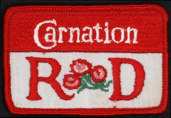 Vintage uniform patch CARNATION RD Research Development flowers pictured n-mint+