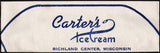 Vintage paper hat CARTERS ICE CREAM Richland Center Wisconsin unused n-mint