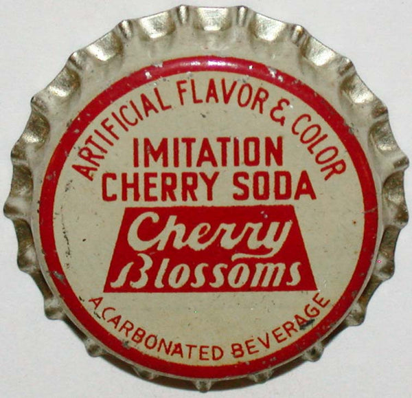 Vintage soda pop bottle cap CHERRY BLOSSOMS cork lined unused new old stock