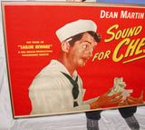 Vintage sign CHESTERFIELD cigarettes 1952 Dean Martin Jerry Lewis 62" x 30" Rare