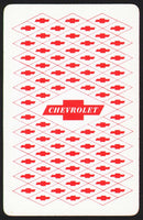 Vintage playing card CHEVROLET automobiles with tiny Chevy bowtie logos all over