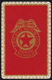 Vintage playing card CHICAGO MOTOR CLUB wings logo red background Honor Member