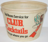 Vintage waxed tub CLUB COCKTAILS Distilling 1973 Heublein Hartford Connecticut