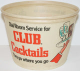 Vintage waxed tub CLUB COCKTAILS Distilling 1973 Heublein Hartford Connecticut