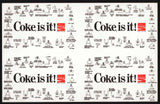 Vintage pocket schedules COCA COLA football scene Lot of 4 connected unused n-mint