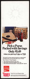 Vintage bottle ringer COCA COLA Tab Pick a Purse fold out 1978 unused excellent++