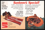 Vintage order blank COCA COLA Sunlovers Special Air Mat and Raft 1972 n-mint+