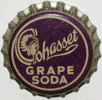 Vintage soda pop bottle cap COHASSET GRAPE indian picture Youngstown Ohio unused