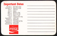 Vintage pocket calendar COCA COLA 1980 Have a Coke and a smile unused n-mint