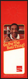 Vintage bottle ringer COCA COLA #2 Coke Real Thing Bill Cosby pictured n-mint+
