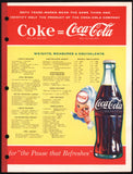 Vintage tablet COKE = COCA COLA Sprite Boy and bottled pictured unused n-mint