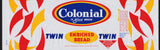 Vintage bread wrapper COLONIAL TWIN Indianapolis Bedford Indiana 1961 unused