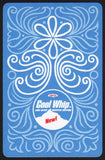 Vintage playing card BIRDSEYE COOL WHIP New Whipped Topping light blue background
