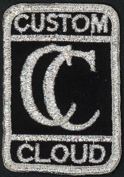 Vintage uniform patch CUSTOM CLOUD automobile black and silver unused n-mint+