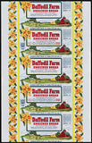 Vintage bread wrapper DAFFODIL FARM ENRICHED barn picture New York new old stock