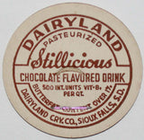 Vintage milk bottle cap DAIRYLAND Stillicious Chocolate Sioux Falls South Dakota