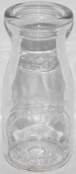 Vintage milk bottle DAIRY QUEEN PRODUCTS embossed half pint Appleton Wisconsin