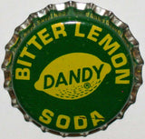 Vintage soda pop bottle cap DANDY BITTER LEMON with lemon cork new old stock