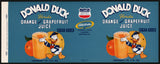 Vintage label DONALD DUCK Florida Orange and Grapefruit Juice #1 Walt Disney