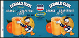 Vintage label DONALD DUCK Florida Orange and Grapefruit Juice #2 Walt Disney