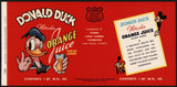 Vintage label DONALD DUCK Florida Orange Juice #2 Mickey Mouse Pluto Walt Disney