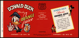 Vintage label DONALD DUCK Florida Orange Juice #3 Mickey Mouse Pluto Walt Disney