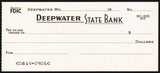 Vintage bank check DEEPWATER STATE BANK from Deepwater Missouri unused n-mint