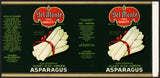 Vintage label DEL MONTE Giant Asparagus pictured California Packing San Francisco