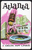 Vintage playing card DELTA AIR LINES Atlanta 2nd series Fred Sweney artwork