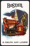 Vintage playing card DELTA AIR LINES Boston 2nd series Fred Sweney artwork