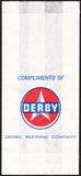 Vintage bag DERBY gas oil Derby Refining Company unused new old stock n-mint