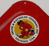 Vintage metal sign DEVOE PAINT diamond shaped indian pictured Raynolds Company