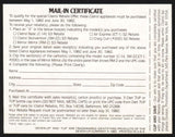 Vintage mail in certificate DIET 7 UP Beautiful Rebates From Clairol 1982 n-mint+