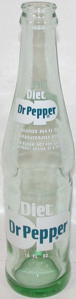 Vintage soda pop bottle DR PEPPER DIET large DP logo 10oz dated 1971 n-mint Rare