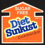 Vintage sticker DIET SUNKIST California Slim Sugar Free soda pop unused n-mint