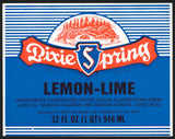 Vintage soda pop bottle label DIXIE SPRING LEMON LIME Dickson City Pa n-mint+