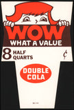 Vintage carton stuffer DOUBLE COLA woman pictured Wow What A Buy unused n-mint