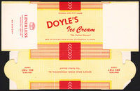 Vintage box DOYLES ICE CREAM Doyles Drug Store Stonington Illinois 1938 n-mint