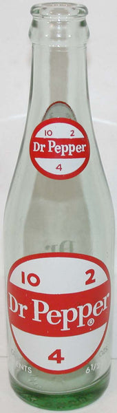 Vintage soda pop bottle DR PEPPER 10 2 4 small 6 1/2oz size 1966 excellent++