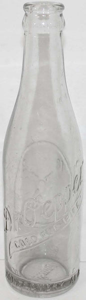 Vintage soda pop bottle DR PEPPER embossed out script logo Montgomery Alabama