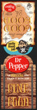 Vintage table tent DR PEPPER Fine Food pirate and map pictured unused n-mint