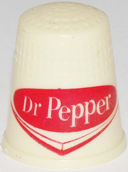 Vintage thimble DR PEPPER chevron logo unused new old stock in n-mint condition