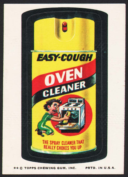 Vintage Topps Wacky Packages original sticker tan back EASY-COUGH Oven Cleaner