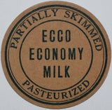 Vintage milk bottle cap ECCO ECONOMY MILK Edwardsville Illinois new old stock